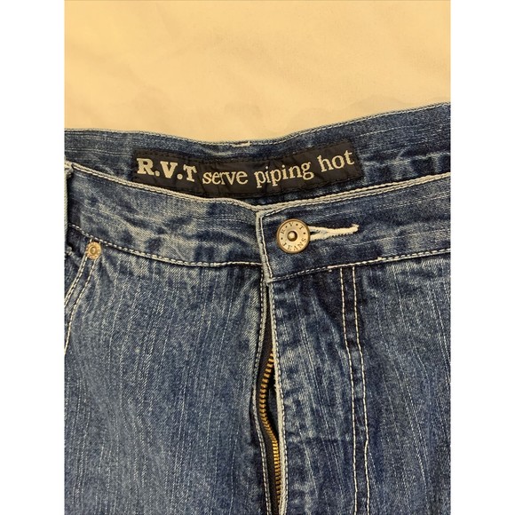 RVT Serve Piping Hot Women's Blue Jeans Denim Size 18 6 Pockets - Picture 12 of 13